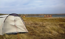 Устричная ферма с палатками